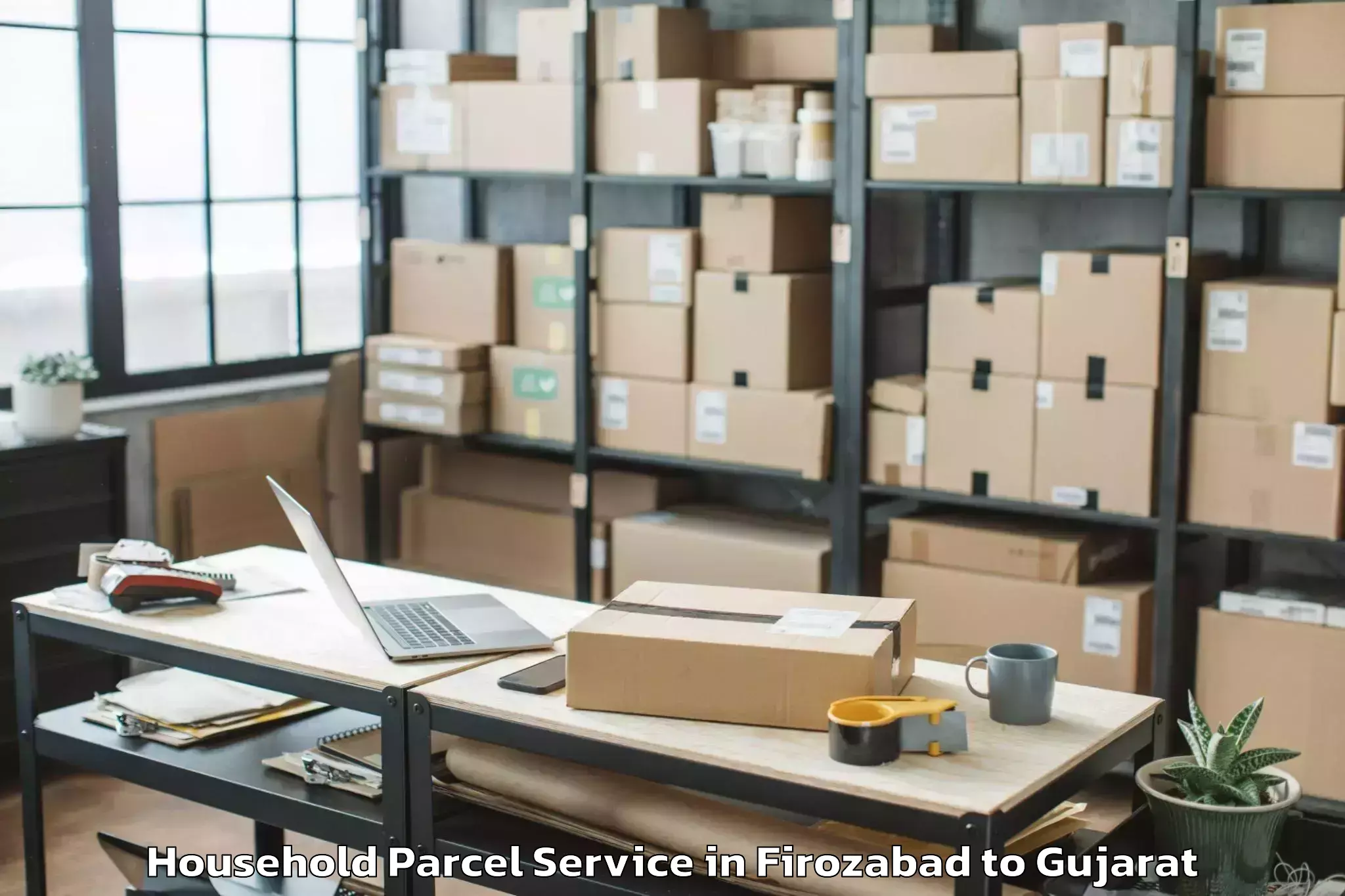 Book Firozabad to Halvad Household Parcel Online